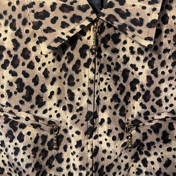 Vintage Casual Corner Silk Leop Jacket - Picture 3 of 6